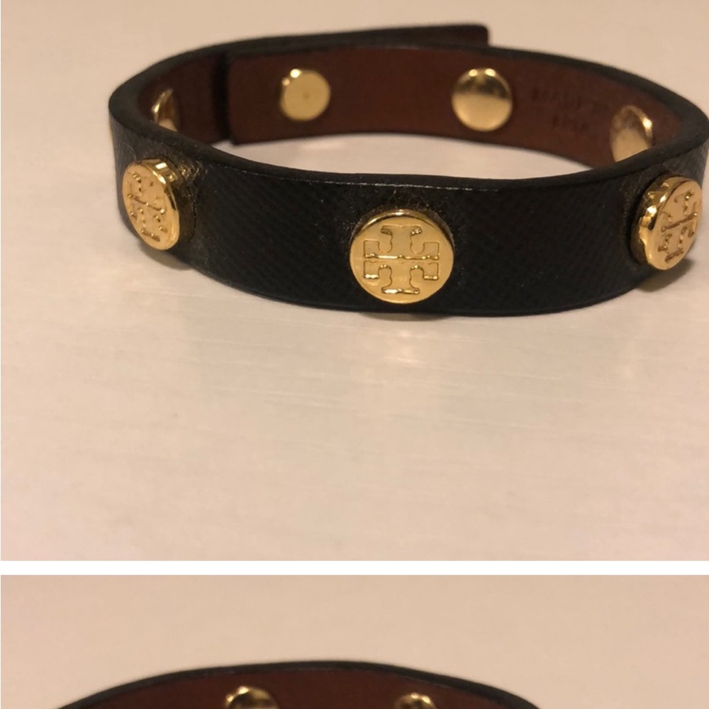 Tory Burch Black and Gold Belt with Elegant Design